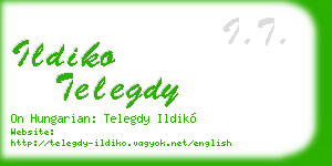 ildiko telegdy business card