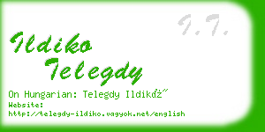 ildiko telegdy business card